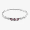 Eternity Bangle with Heart Crystals