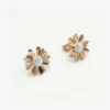 Daisy Studs in Rose