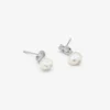 Pearl and Knot Studs in Sterling Silver